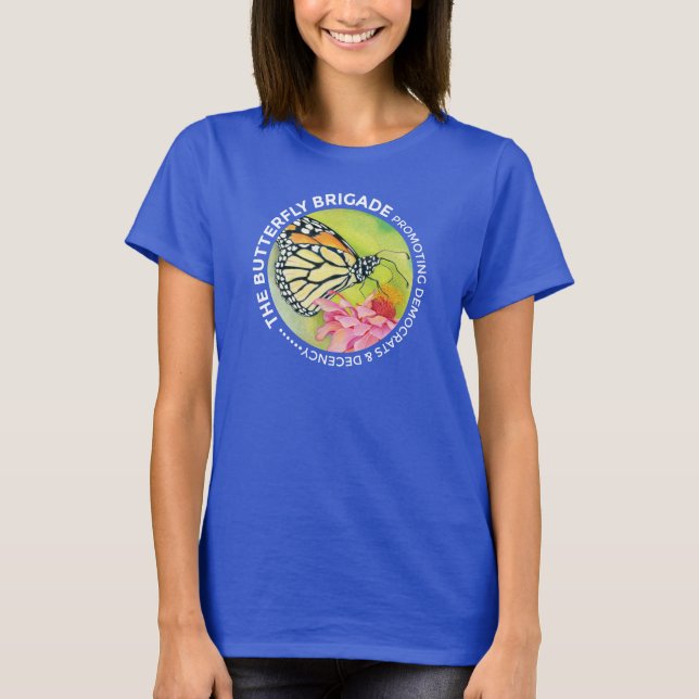 Camiseta Brigada de Borboletas - Promover Democratas e Decê (Frente)