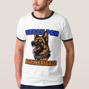 Camiseta Brigada de Latido da Pata Urbana ADOM