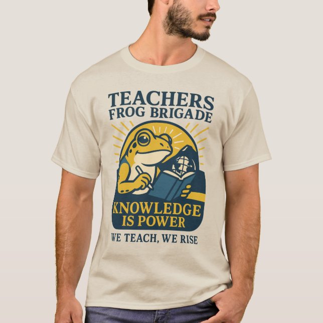 Camiseta Brigada de Sapos Professores – Conhecimento é Pode (Frente)