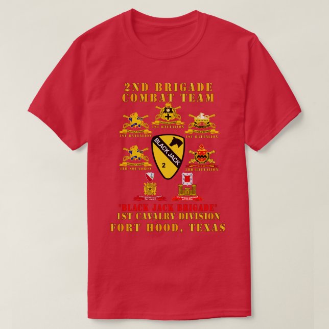 Camiseta Brigada segundo de Combate Equipe 1rua Divisão de  (Frente do Design)