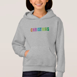 Camiseta Bright Colorful Christmas Modern Text Girl