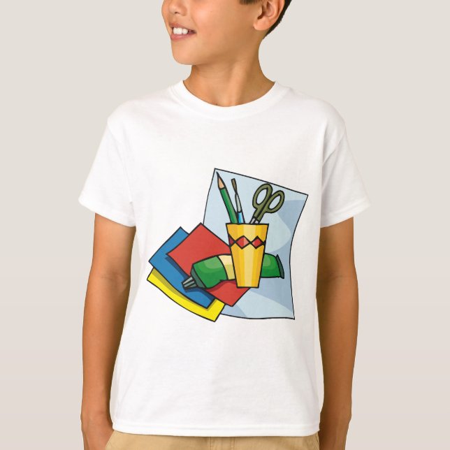 Camiseta Bright Craft Supplies Colorful Art Tools (Frente)