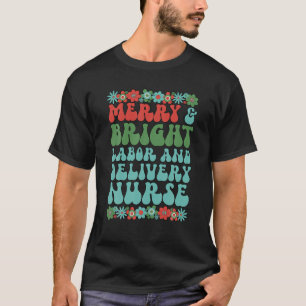 Camiseta Bright L D Enfermeira O Trabalho De Natal E Os Nur