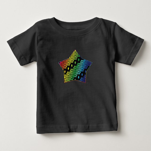 Camiseta Bright Rainbow e Black Honeycomb (Frente)