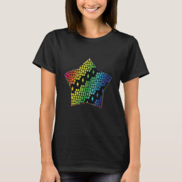 Camiseta Bright Rainbow e Black Honeycomb