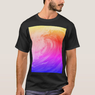 Camiseta bright rainbow poster depicting a faint wave