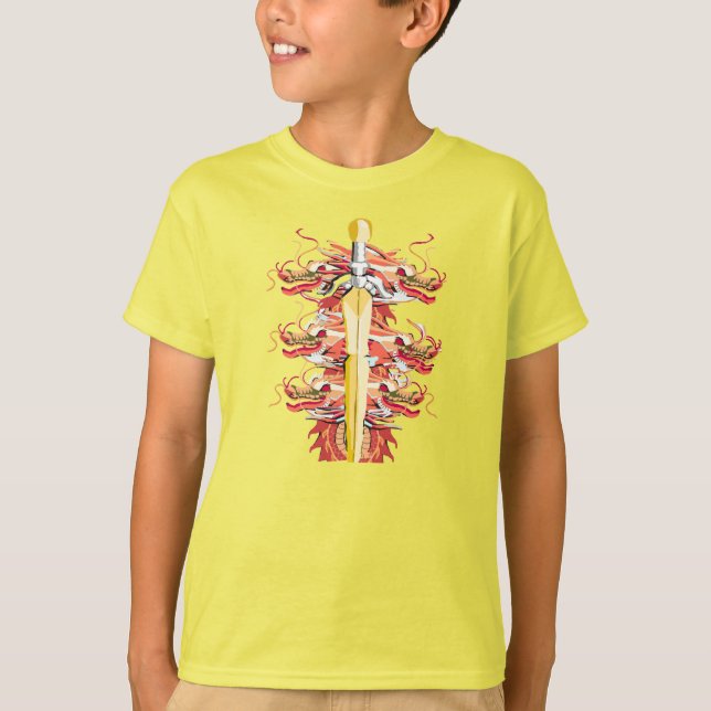 Camiseta Bright Yellow Dragon Sword (Frente)
