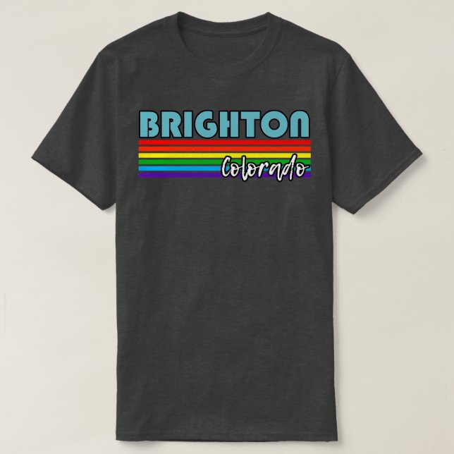 Camiseta Brighton Colorado Pride Brighton Gift LGBT (Frente do Design)