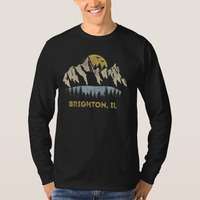 Camiseta Brighton Illinois Mountain Sunset Sunrise IL (Frente)