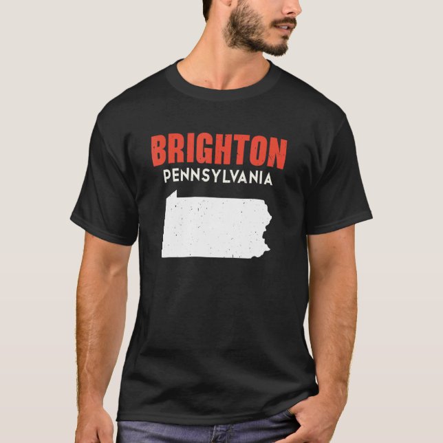 Camiseta Brighton Pensilvânia EUA State America Viagem (Frente)