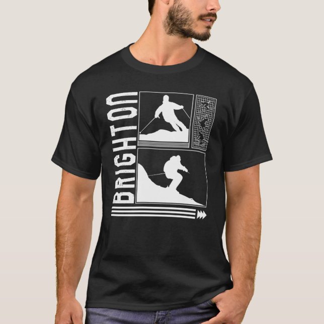 Camiseta Brighton Skiing Skier Winter Snowboarder (Frente)