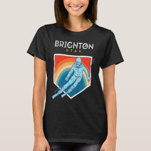 Camiseta Brighton Utah USA Ski Resort BACK IMPRESSÃO 2
