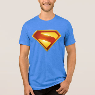 Camiseta Brilhante da blindagem S do Ouro Superman