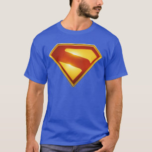 Camiseta Brilhante da blindagem S do Ouro Superman