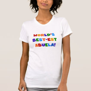 Camiseta brilhante das cores do Melhor-est Abuela