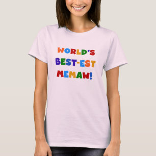 Camiseta brilhante das cores do Melhor-est Memaw
