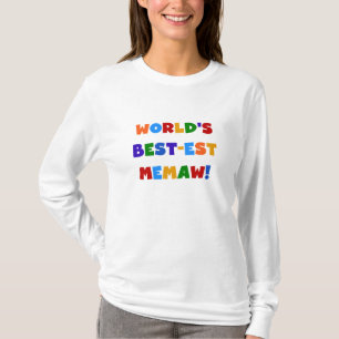 Camiseta brilhante das cores do Melhor-est Memaw d