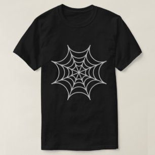 Camiseta Brilhante de Teia de Aranha de Halloween