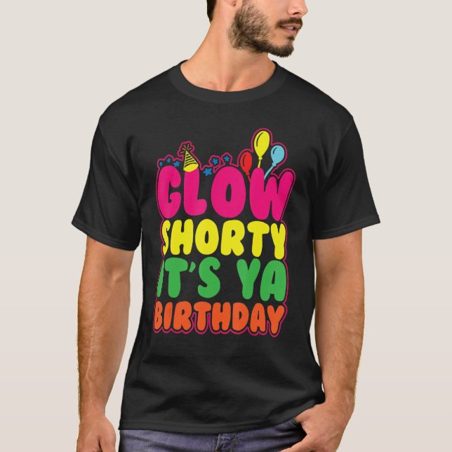 Camiseta Brilhante É Ya Birthday Vamos Glow Party 80s (Frente)