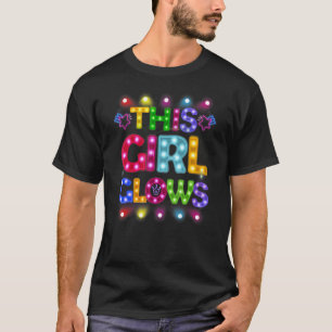 Camiseta Brilhante Esta Garota brilha na anos 80 80s P