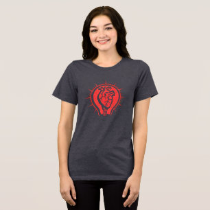 Camiseta Brilhante Paixão - Lâmpada do Coração Anatômico Mu