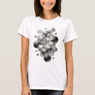 Camiseta Brilhante Prata DIAMANTES SÃO OS MELHORES AMIGOS D
