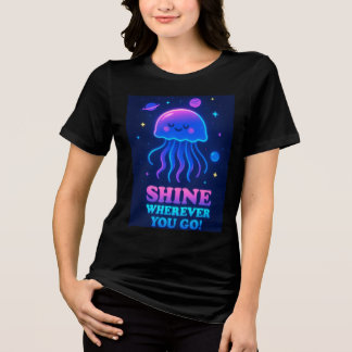 Camiseta Brilhar Onde Quer Que Você Vá Para O Jellyfish Tee