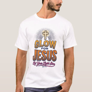 Camiseta Brilhe por Jesus Deixe Sua Luz Brilhar Desenho Cri