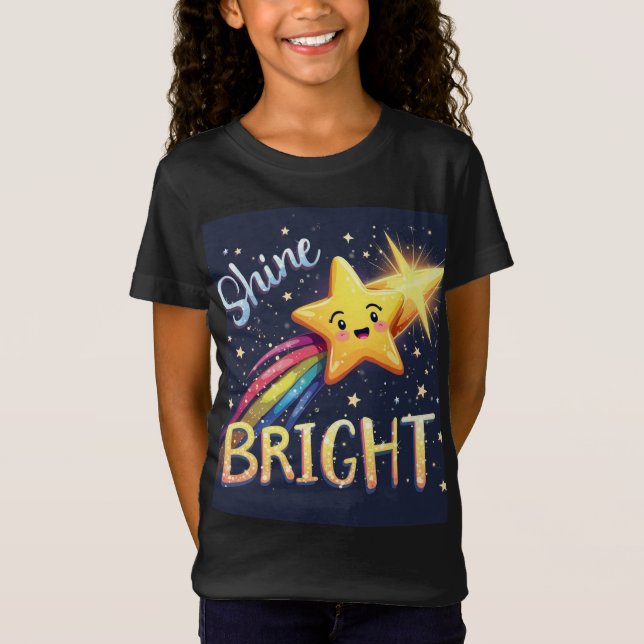 Camiseta Brilho Brilhante - Meninas" (Frente)