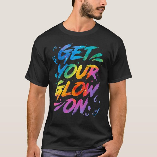 Camiseta Brilho com Cores Brilhantes 80 Tema (Frente)