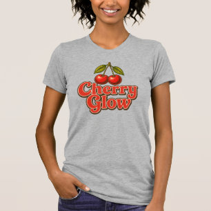 Camiseta Brilho de Cereja Retro Gráfico de Cereja Vintage