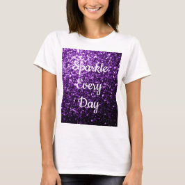 Camiseta Brilho de purpura escuro centelha texto todos os d