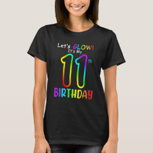 Camiseta Brilho de Vamos Bonito É o meu 11-Onze Aniversário