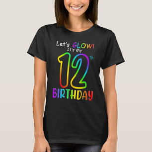 Camiseta Brilho de Vamos Bonito É o meu 12 Doze Aniversário
