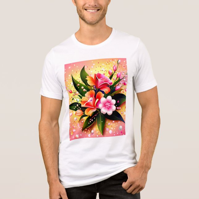 Camiseta Brilho do Buquê Floral Radiante (Frente)