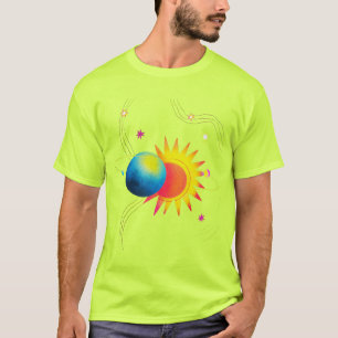 Camiseta Brilho do Eclipse Cósmico.