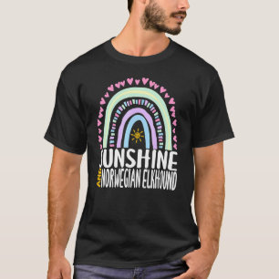 Camiseta Brilho do Sol e Elkhound Norueguês Gráfico de Arco