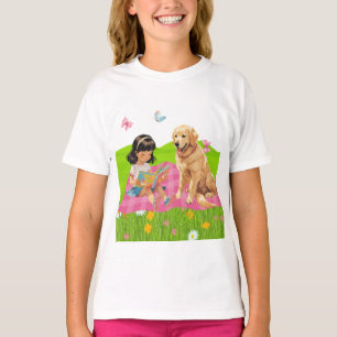 Camiseta Brilho do Sol & Momento de Leitura – Menina e seu