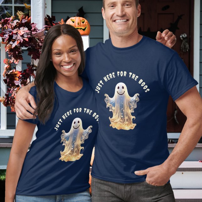 Camiseta Brilho Fantasmagórico Acentuado Halloween Personal (Criador carregado)