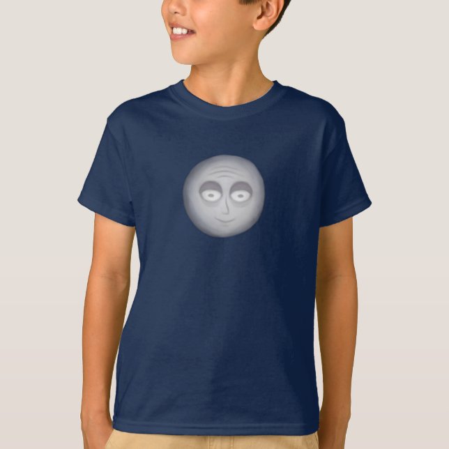 Camiseta Brilho Sorridente da Lua de Desenho (Frente)
