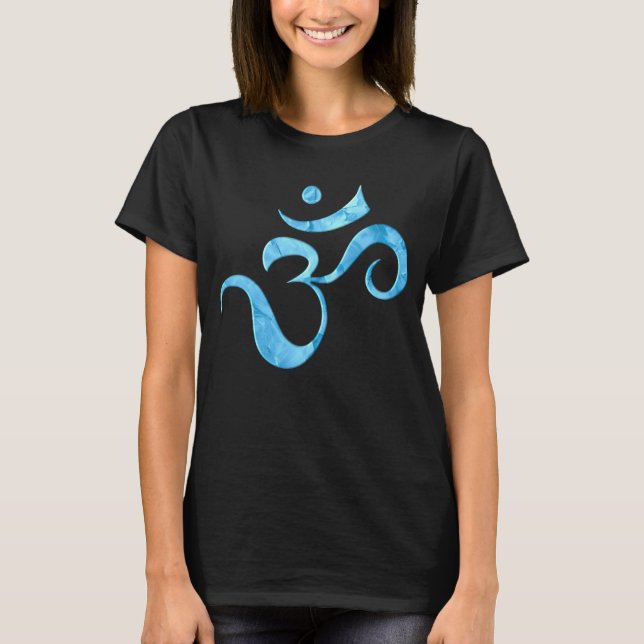 Camiseta Brilho Turquesa Om  (Frente)