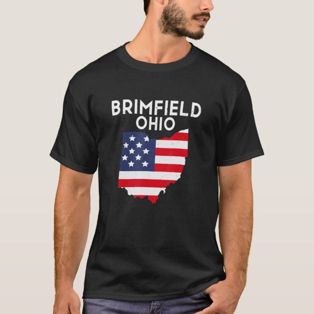 Camiseta Brimfield Ohio EUA State America Viagem Ohioan (Frente)