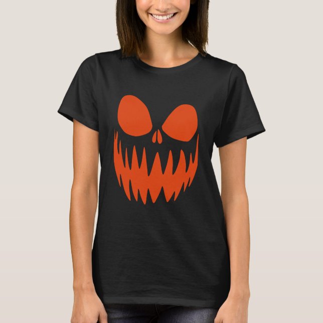 Camiseta Brincadeira Assustadora Pumpkin Jack O Lanterna Fa (Frente)