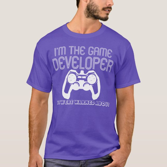 Camiseta Brincadeira de Desenvolvedor de Jogos Codificação  (Frente)