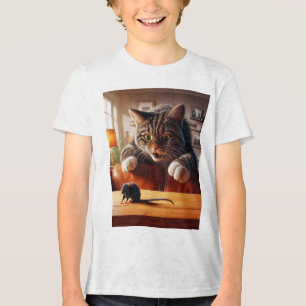 Camiseta Brincadeira de Gato no Mouse - Desi de Cartoon Eng