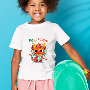 Camiseta Brincadeira e Amor Bebê Dragão Gelado Crianças