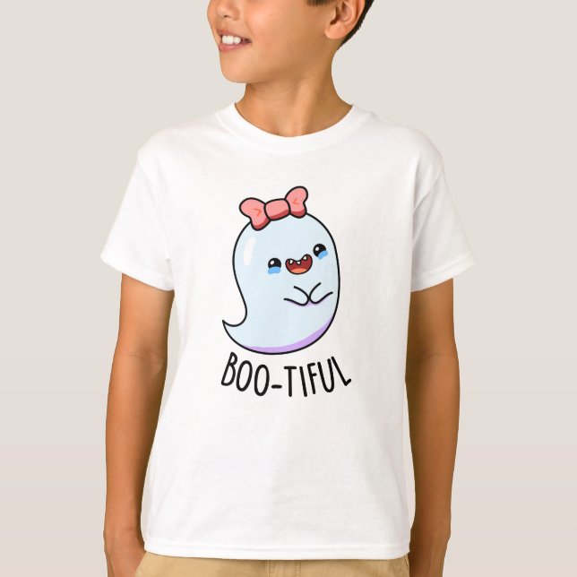 Camiseta Brincadeira Engraçada, Girly Halloween Ghost Pun (Frente)