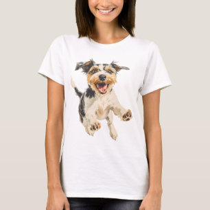 Camiseta Brincadeira Feliz Cachorro Feliz e Triste