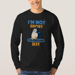 Camiseta Brincadeira Não Sou Baixo Sou Tamanho De Pinguim F
