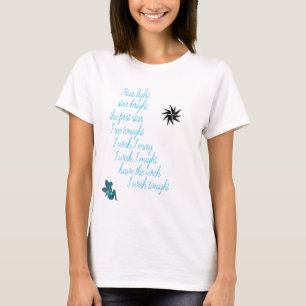 Camiseta Brincadeira Novidade e Sábio, estrela brilhante